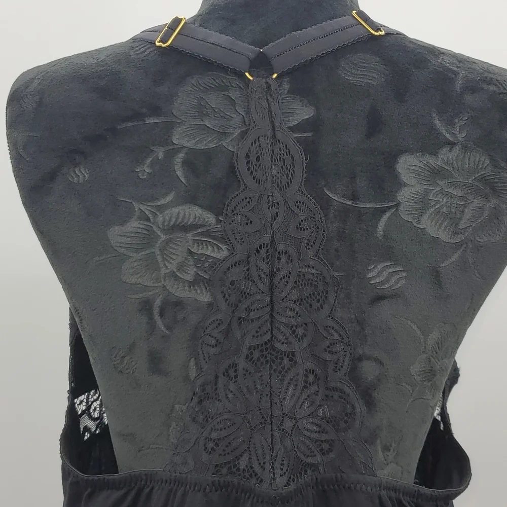 Daisy Fuentes Women  Chemise Teddy Babydoll Soft Stretch Mother Day Black Sz 1X - Picture 6 of 17
